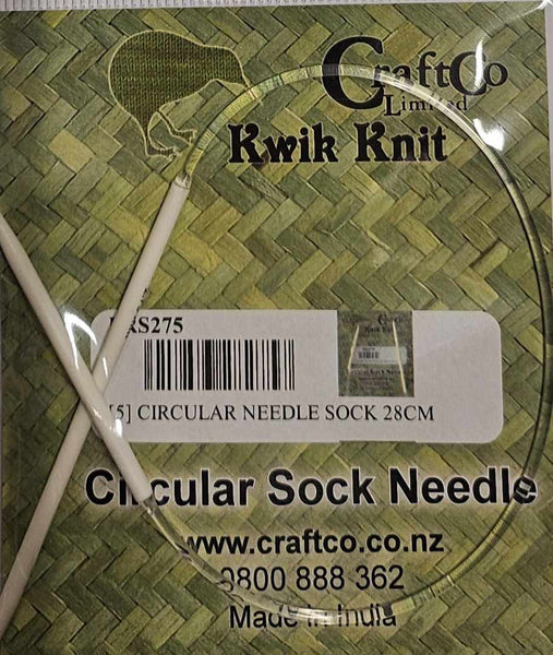 Kwik Knit Circular Sock Needle 28cm.
