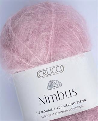 Crucci Nimbus Mohair and Merino 12 Ply.