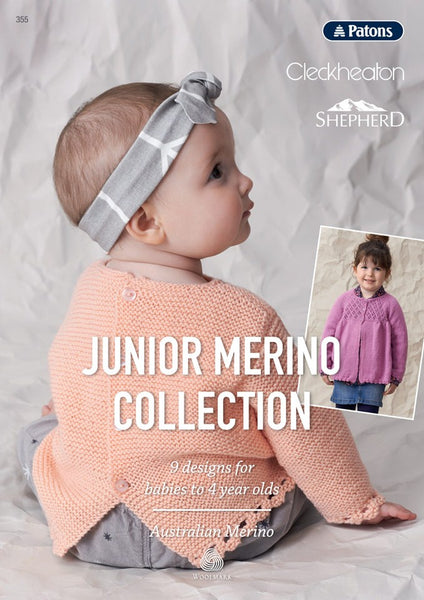 Patons Book 355 Junior Merino Collection.