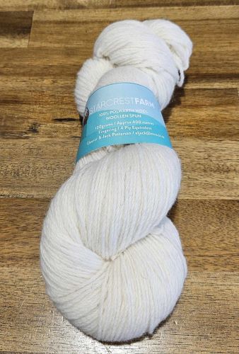 Starcrest Farm 4 Ply Polwarth Woollen Spun Naturals.