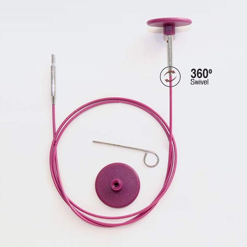 KnitPro Swivel Stainless Steel Cables.