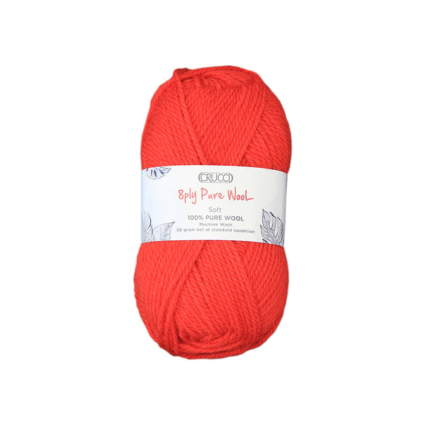 Crucci Soft Pure Wool 8 Ply.
