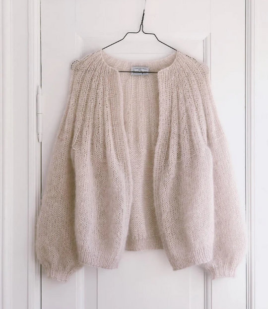 My Favourite Yarn Substitute for the Sunday Cardigan Mohair Edition by PetiteKnit