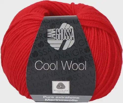 Lana Grossa Cool Wool in shade Luminous Red