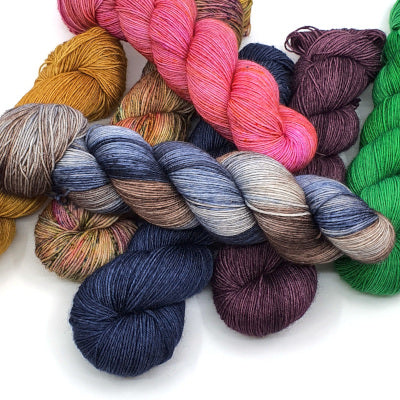Purple Sprouting 4ply Hand Dyed Yarn