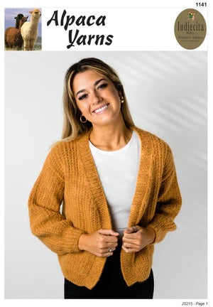 Alpaca Yarns Pattern 1141 Cardigan - (Adult 14ply)