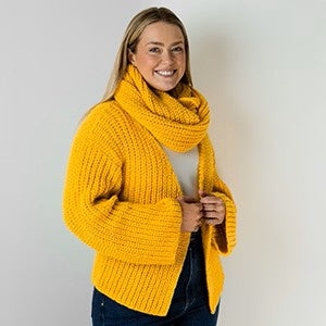 Alpaca Yarns Pattern 1149 Cardigan and Cowl - (Adult 14ply)