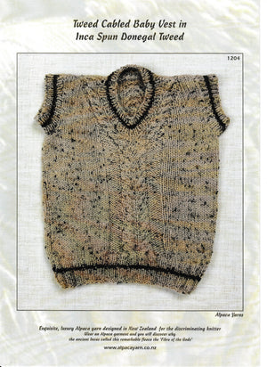 Alpaca Yarns Pattern 1204 Vest - (Baby 10ply)