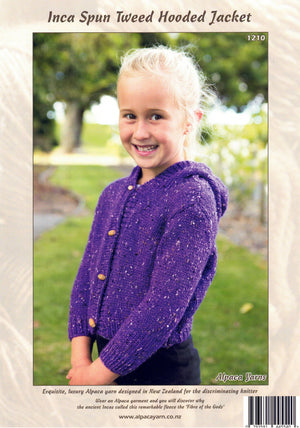 Alpaca Yarns Pattern 1210 Hooded Jacket - (Child 10ply)