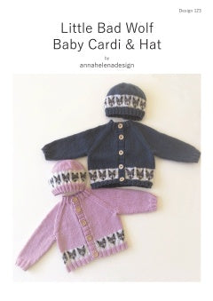 Crucci Pattern 123 Little Bad Wolf Cardigan & Hat - (4ply Baby)