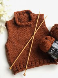Touch Yarns Pattern October Rolled Vest 124 - (8ply Child)