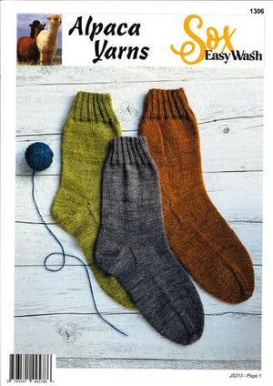 Alpaca Yarns Pattern 1306 Socks - (Adult 4ply)