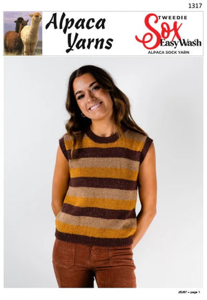 Alpaca Yarns Pattern 1317 Vest - (Adult 4ply)
