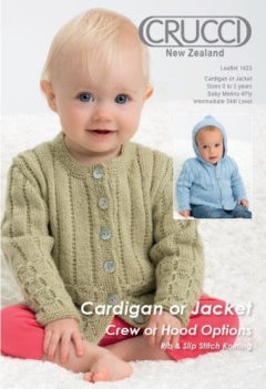 Crucci Pattern 1423 Cardigan & Jacket with Hood - (4ply Baby)