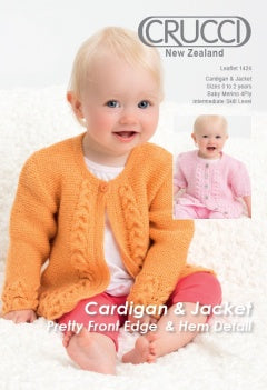 Crucci Pattern 1424 Cardigan & Jacket with Edge & Hem Detail - (4ply Baby)