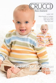 Crucci Pattern 1426 Sweater or Cardigan - (4ply Baby)