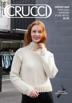 Crucci Pattern 1496 High Necked Sweater - (18ply Adult)