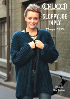 Crucci Pattern 1553 Extra Long Cardigan - (14ply Adult)
