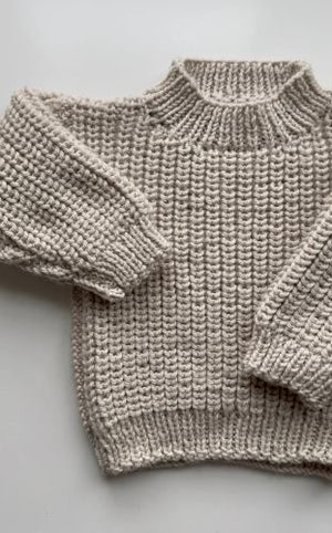 Touch Yarns Pattern 157 Easy Fisherman's Rib Jumper - (Child 8ply)