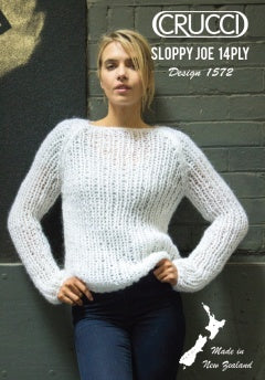 Crucci Pattern 1572 Open Rib Sweater - (14ply Adult)