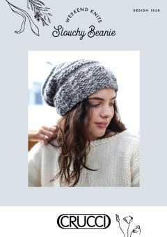 Crucci Pattern 1838 Slouchy Beanie - (18ply Child & Adult)