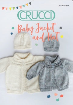 Crucci Pattern 1859 Baby Jacket & Hat - (8ply Baby)