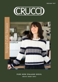 Crucci Pattern 1917 Striped Cable Sweater - (10ply Adult)