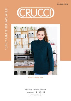 Crucci Pattern 1918 Aran Rib Sweater - (10ply Adult)