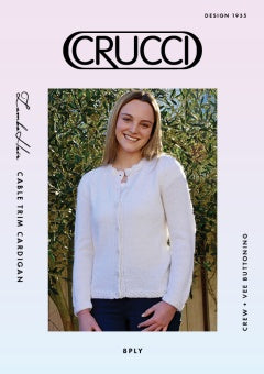 Crucci Pattern 1935 Women's Cable Cuff Cardigan - (8ply Adult)