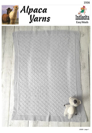 Alpaca Yarns Pattern 1936 Baby Blanket - (4ply)