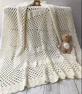 Alpaca Yarns Pattern 1941 Baby Blanket - (4ply)