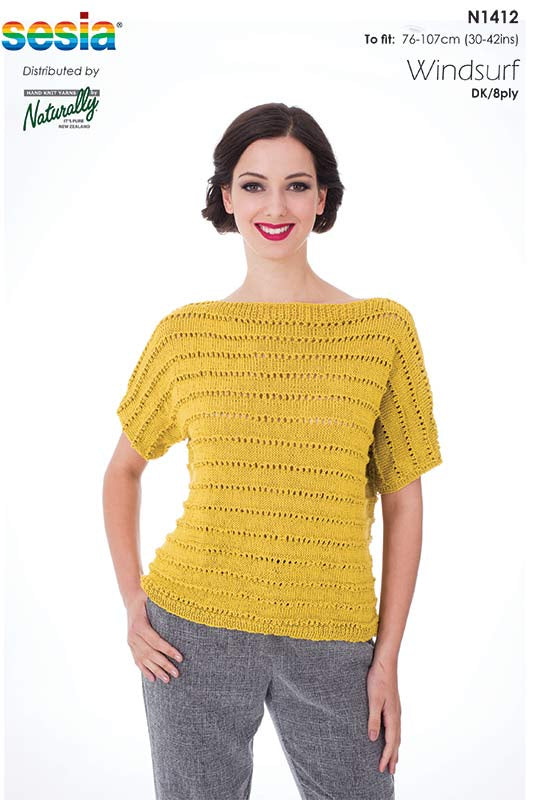 Eyelet Ridge Top - N1412