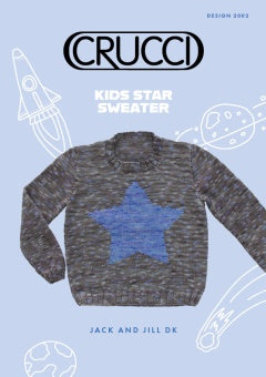 Crucci Pattern 2002 Kids Star Sweater - (8ply Child)