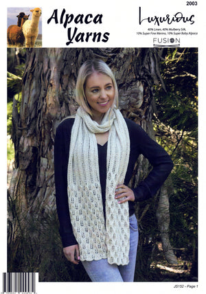 Alpaca Yarns Pattern 2003 Scarf - (4ply)