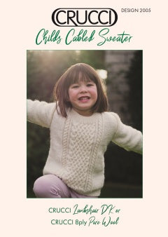 Crucci Pattern 2005 Child's Cabled Sweater - (8ply Child)