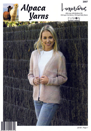 Alpaca Yarns Pattern 2007 Eyelet Cardigan - (Adult 4ply)