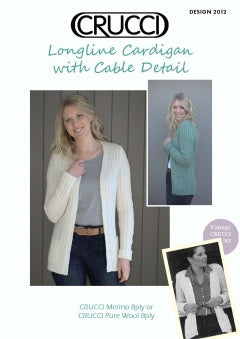 Crucci Pattern 2012 Longline Rib Cardigan - (8ply Adult)