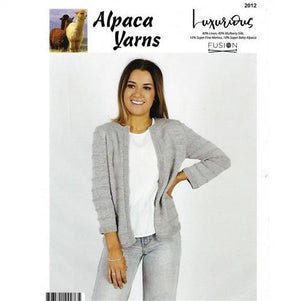 Alpaca Yarns Pattern 2012 Cardigan - (Adult 4ply)
