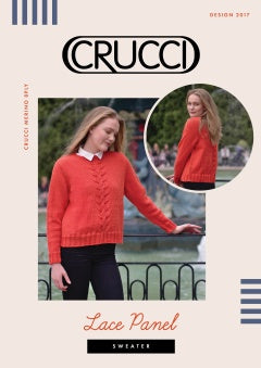 Crucci Pattern 2017 Lace Panel Sweater - (8ply Adult)