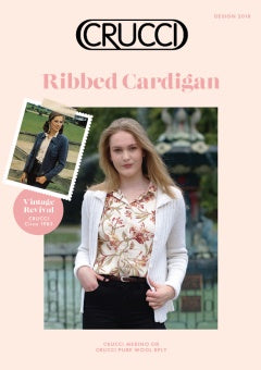 Crucci Pattern 2018 Ribbed Cardigan - (8ply Adult)