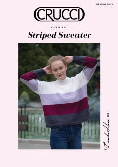 Crucci Pattern 2026 Oversized Striped Sweater - (8ply Adult)
