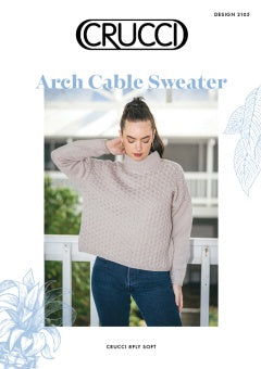 Crucci Pattern 2105 Arch Cable Sweater - (8ply Adult)