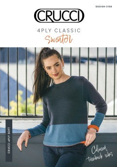 Crucci Pattern 2108 Classic Sweater - (4ply Adult)