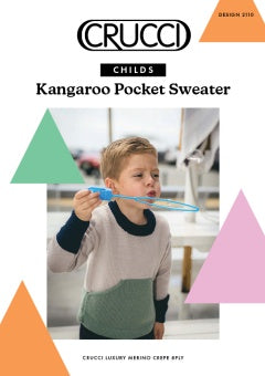 Crucci Pattern 2110 Child's Kangaroo Pocket Sweater - (8ply Child)