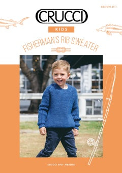 Crucci Pattern 2111 Kids Fisherman's Rib Sweater - (8ply Child)