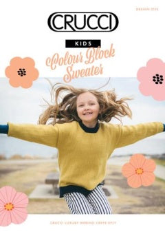 Crucci Pattern 2112 Kids Colour Block Sweater - (8ply Child)