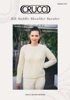 Crucci Pattern 2113 Rib Saddle Shoulder Sweater - (18ply Adult)