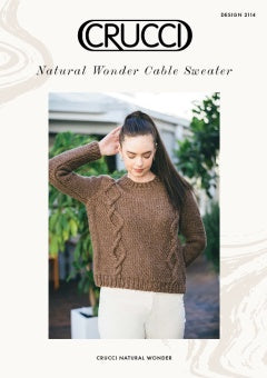 Crucci Pattern 2114 Cable Sweater - (18ply Adult)