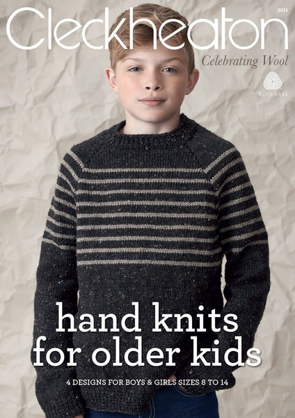 Cleckheaton Book 3011 Hand Knits for Older Kids.