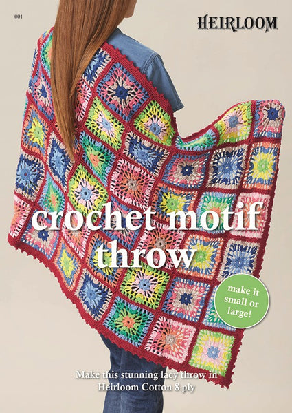 Heirloom Crochet Pattern 001 Crochet Motif Throw.